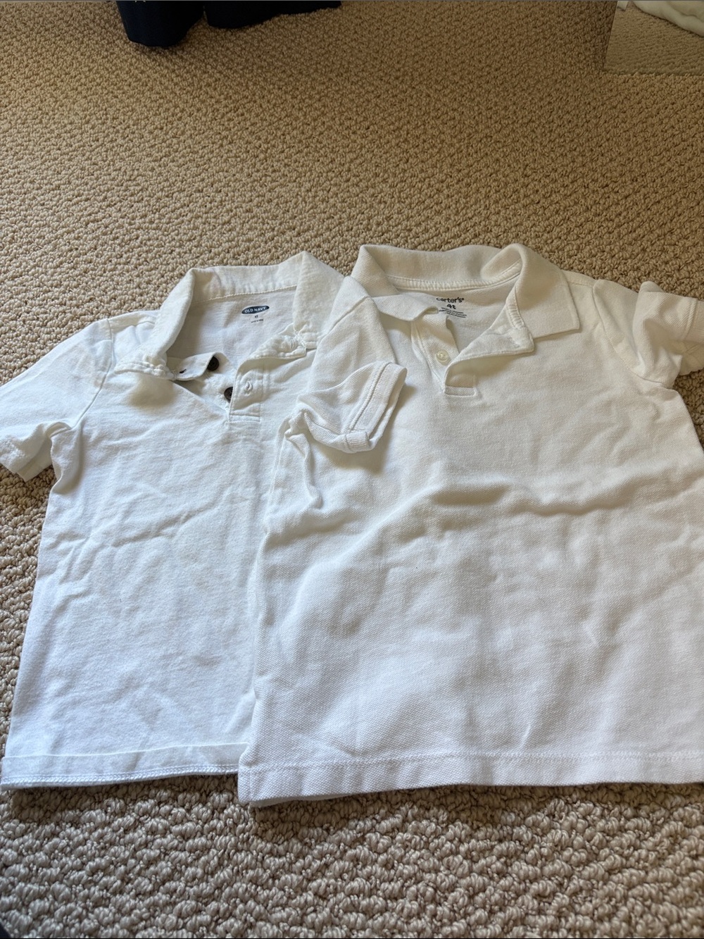 Set of Two White Boys Polo Shirts 4T